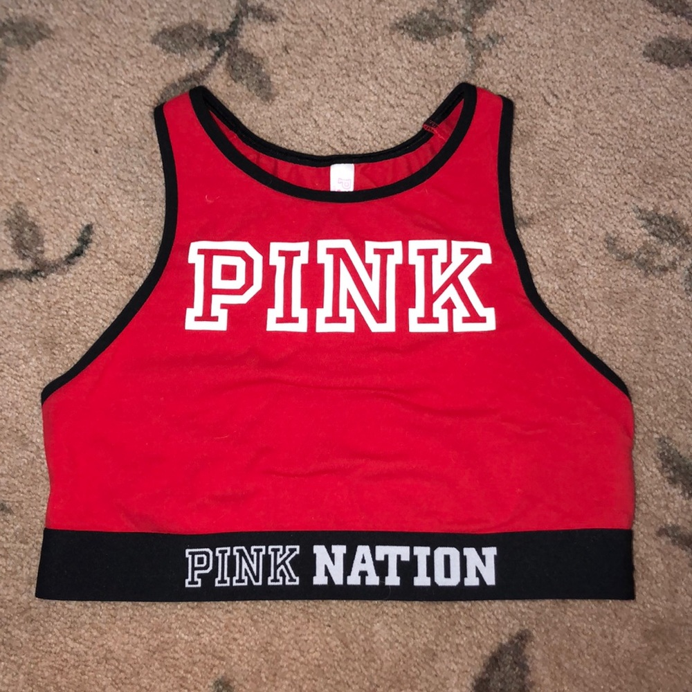 VS Pink Halter Sports Bra